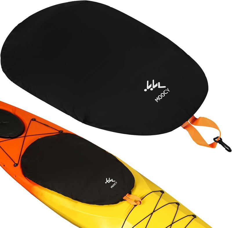 MOOCY Kayak Cockpit Cover - Waterproof Hole, Seat & Opening Protection Universal for Pelican, Wilderness System, Old Town, Sun Dolphin Sit in Kayaks Outdoor Storage & Travel Transport (XXL - 25"x55") - Image 1